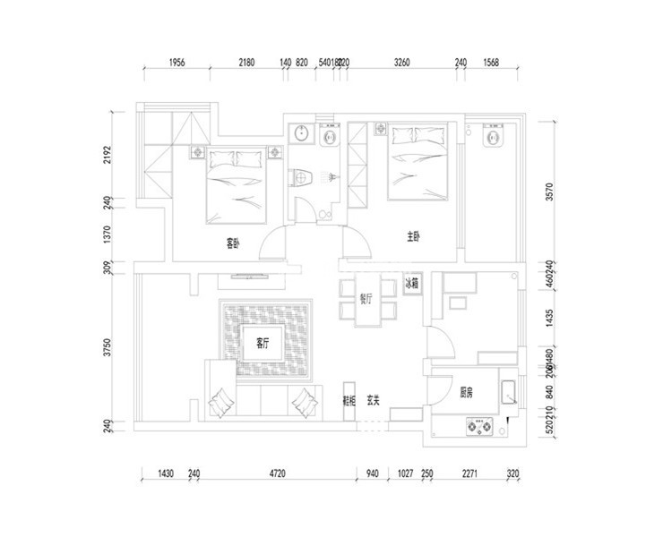 陽光100鳳凰社-105平-現(xiàn)代風格-平面圖.jpg