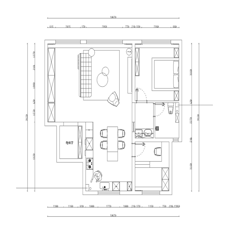 永同昌翡翠府-105平-現(xiàn)代風格-平面布局.jpg